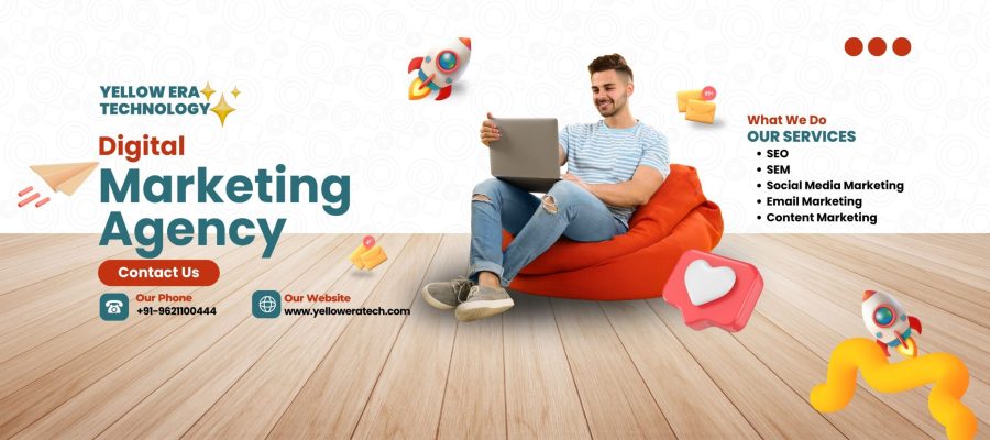 Red Teal and White Modern Digital Marketing Agency Banner